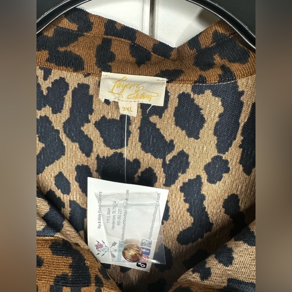 Chloe Layerz Leopard Dress size 3X new with tag - Picture 3 of 11